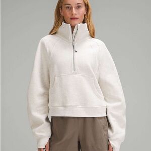 🦴🤿Lululemon Scuba Oversized Funnel-Neck Half Zip (Bone)